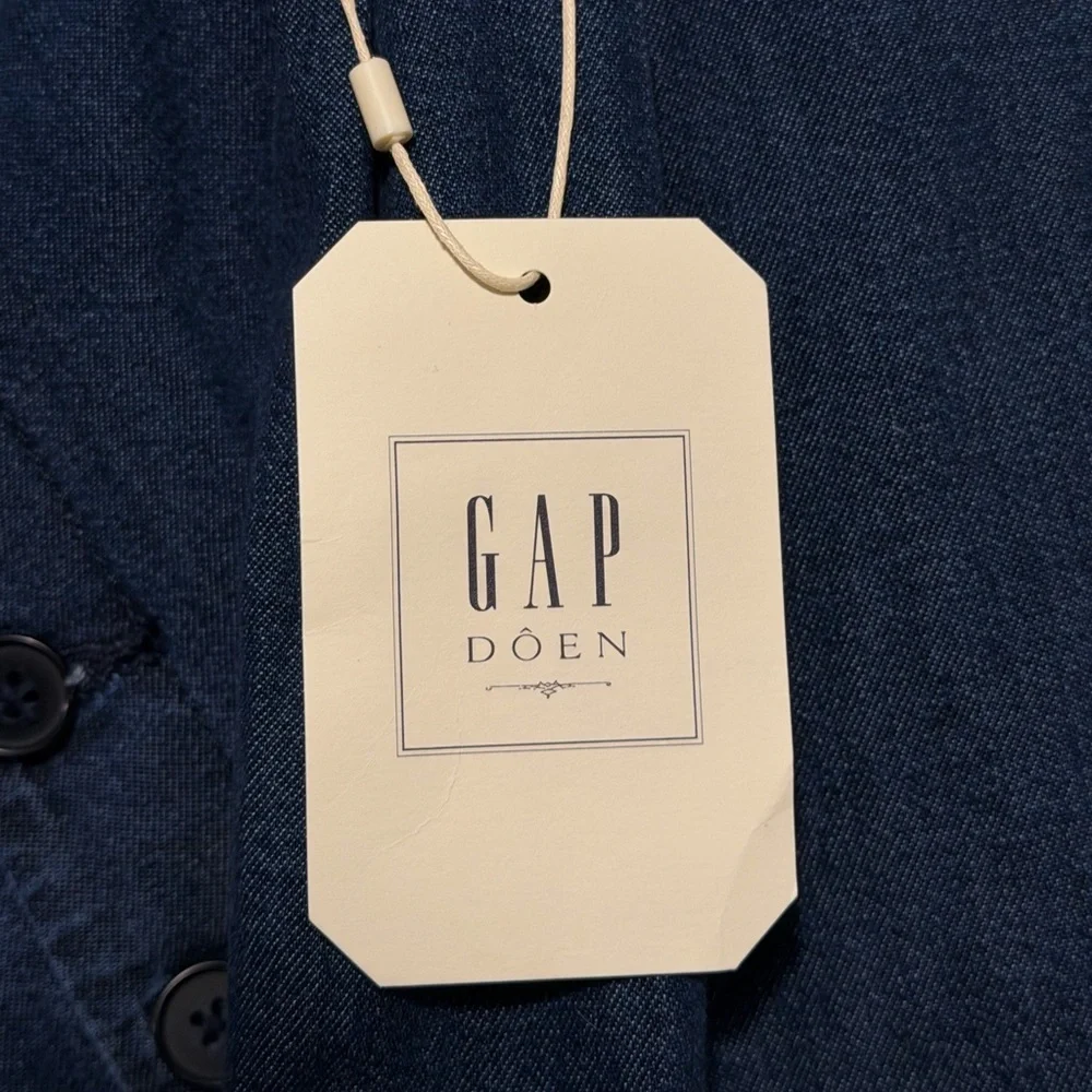 Doen x Gap Shorts Womens 16 / 34 Waist Blue Denim Button Fly High Rise NEW - Picture 7 of 13